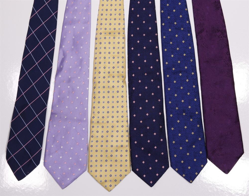 Thomas Pink Lot of 6 Silk Neckties Ties Made in France England